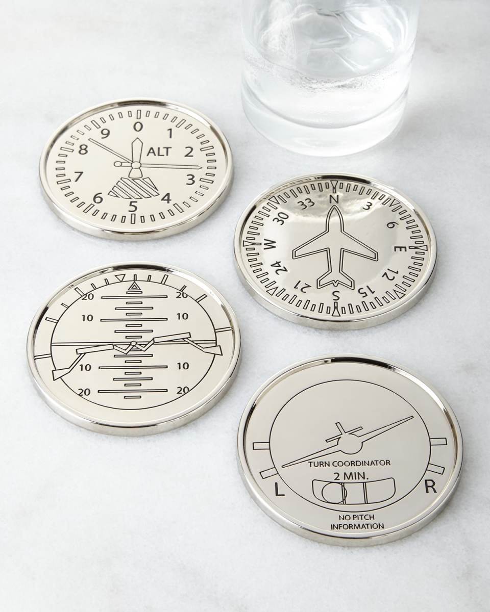 Four Airplane Coasters